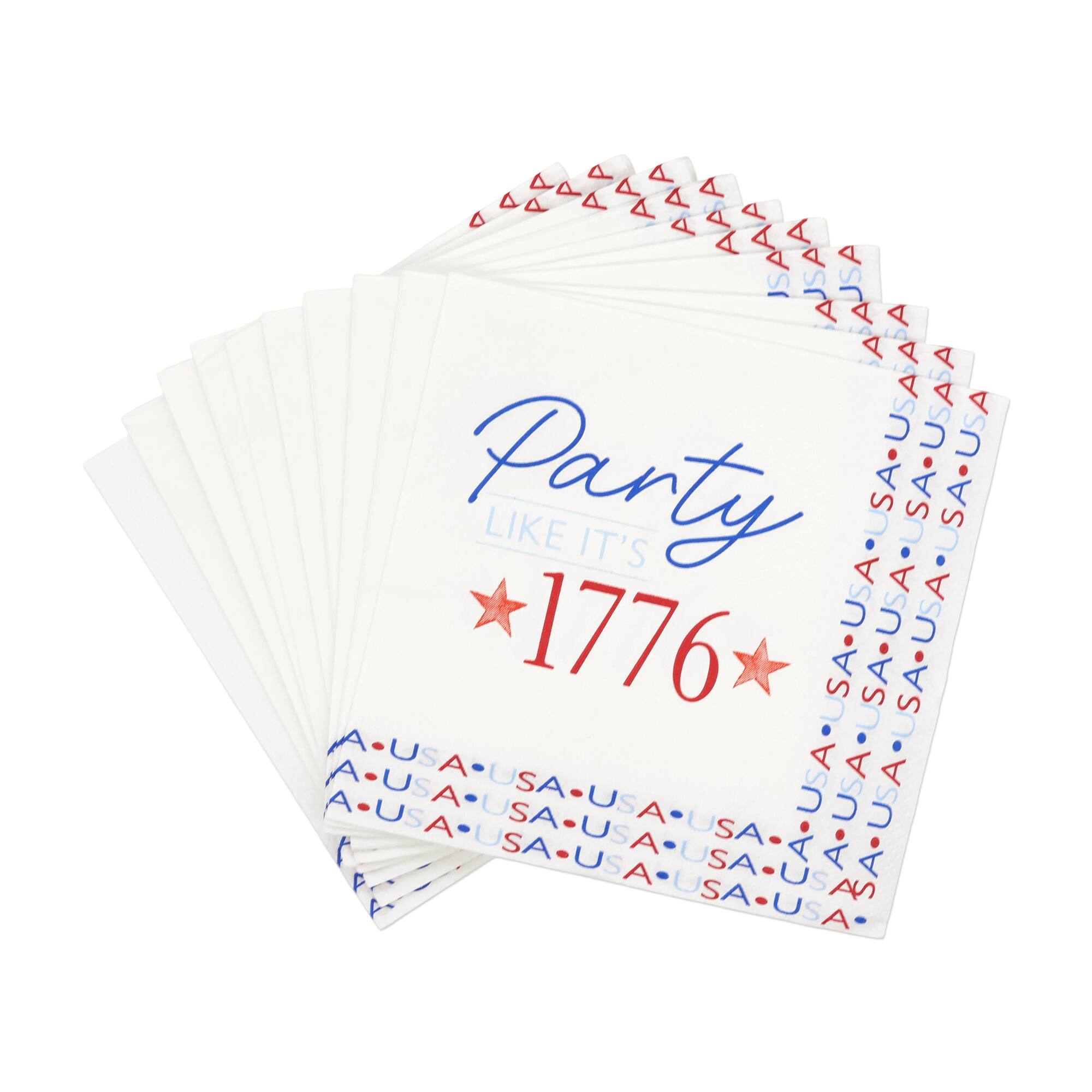 Red, White & Blue 1776 Beverage Napkins, 20ct. by Celebrate It™